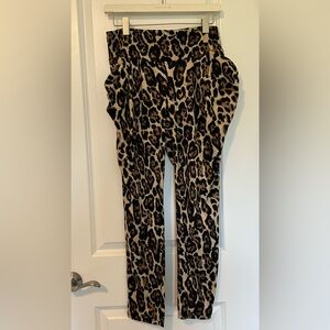 DGNY Women Leggings Leopard Print Size Large